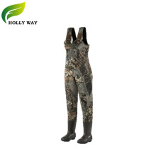 Women's Camo chest neoprene wader in camo pattern